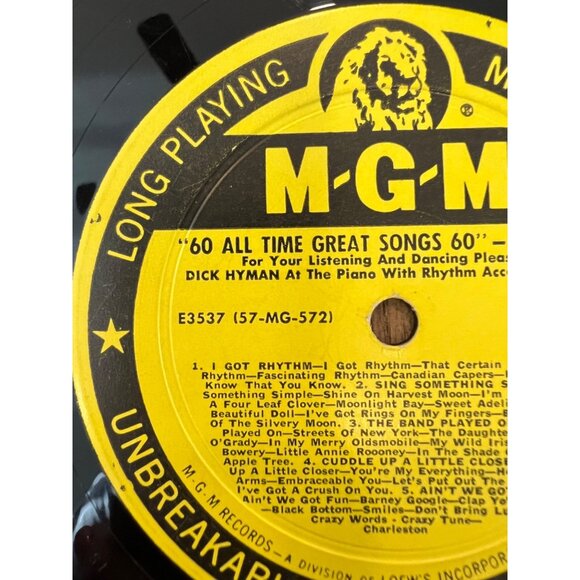 60 Great All Time Songs Vol. 3 LP By Dick Hyman His Piano & Rhythm E3537 - Picture 3 of 5